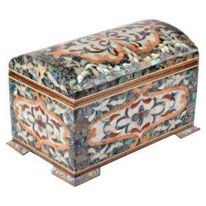 صندوق خشب مصدف للمجوهرت مقاس كبير