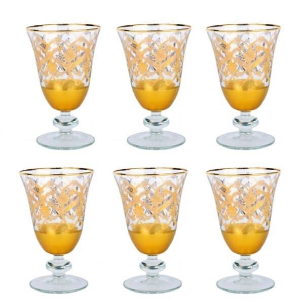 6 Pcs Juice Glass Gold Color