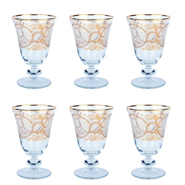 6 Pcs Juice Glass Gold Color