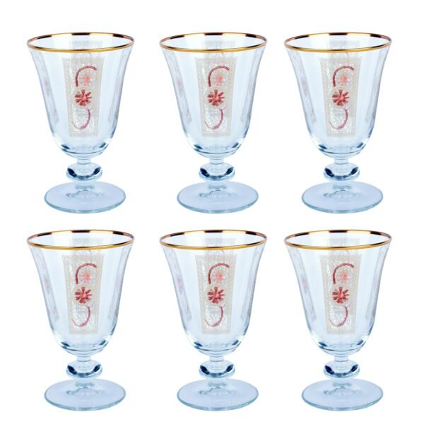 6 Pcs Juice Glass Gold Color