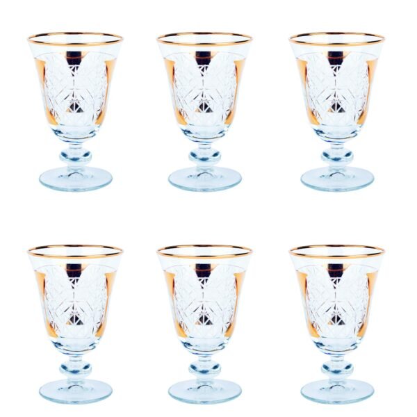 6 Pcs Juice Glass Gold Color