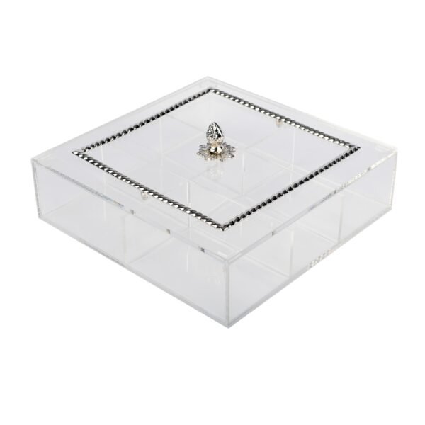 ACRYLIC SQ BOX SIZE 25X25 CM SILVER - Image 3