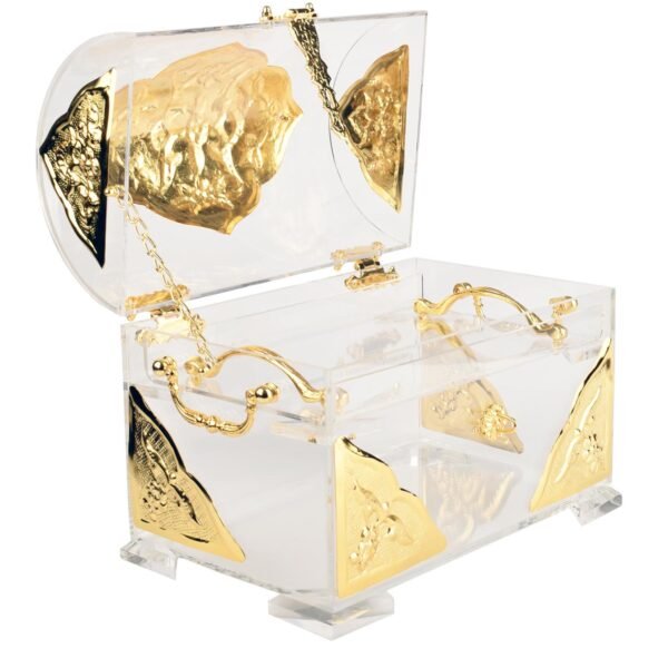 ACRYLIC RECT BOX SIZE 54X33 CM GOLD