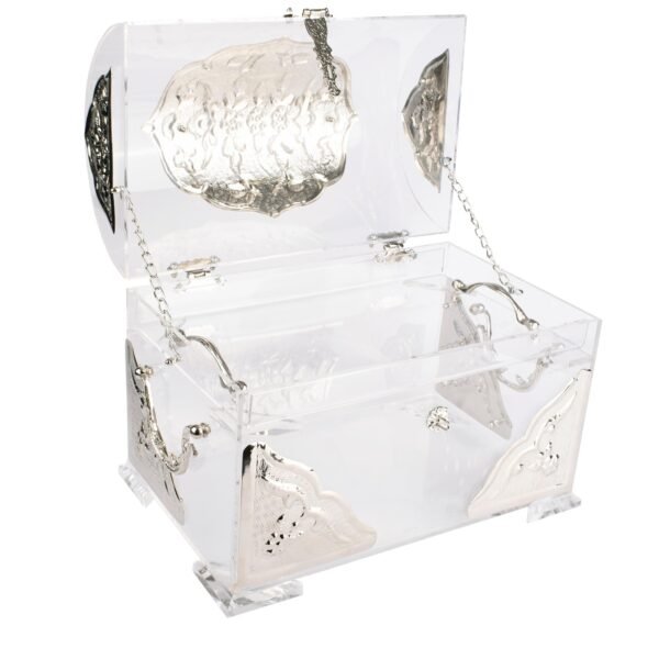 ACRYLIC RECT BOX SIZE 54X33 CM SILVER