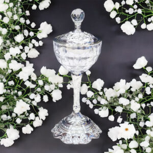 مبخرة كريستال لون فضي