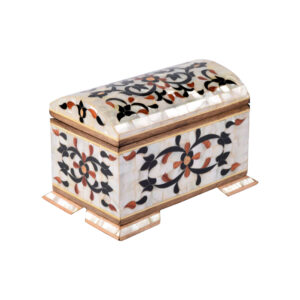 صندوق خشب مصدف للمجوهرت مقاس صغير