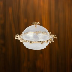 كوب مكسرات أكرليك بقاعدة نحاس موديل توليب لون ذهبي (نسخة)