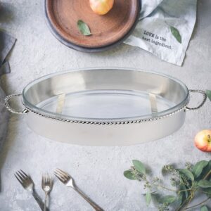 بايركس موديل كورد بيضاوي لون فضي مقاس كبير