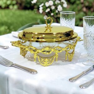 بايركس اوفال مع غطاء لون ذهبي