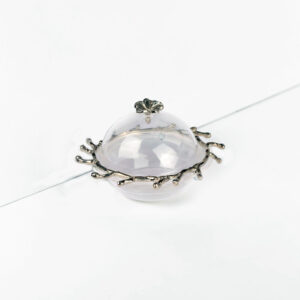 تمرية أكرليك بقاعدة نحاس موديل توليب لون فضي